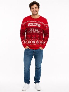 Smirnoff Red Crewneck Holiday Sweater
